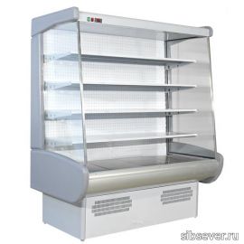 Холодильная пристенная горка Айс-1,3 отдельностоящая с боковинами (стеклопакет)